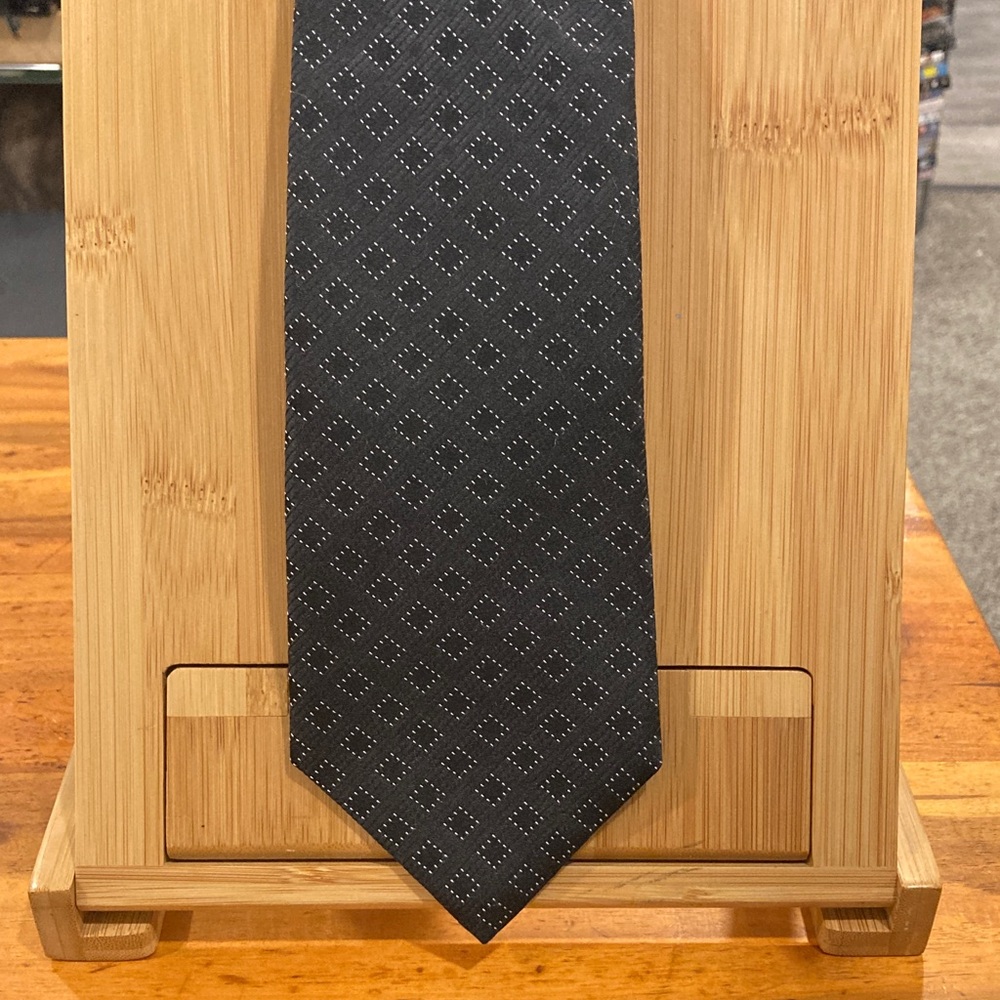 Calvin Klein Black Geometric Tie